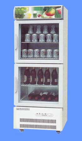 Two Swing Door (top-bottom) Cooler (Chiller) - keep cool any kind of beverages: water, beer, sodas, juice, wine, milk and more...