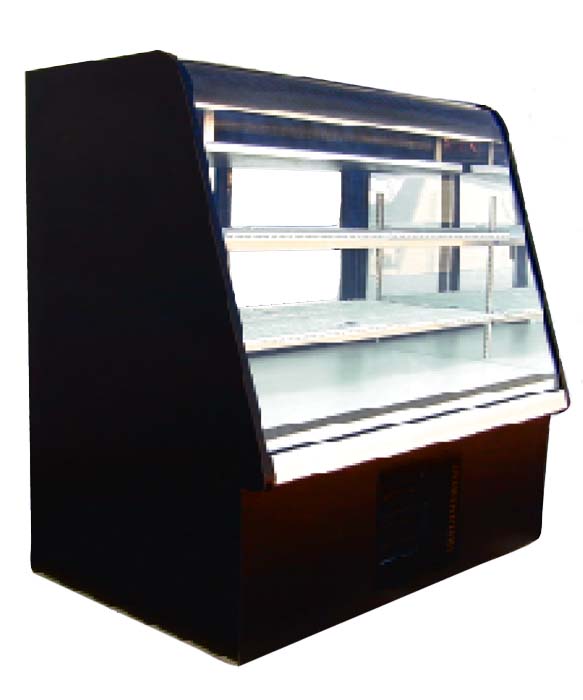 Service-Type-Merchandisers: Coldmatic CPD5NR 59" Non-Refrigerated European Curved Glass Service Case