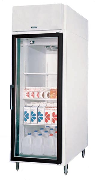 Glass-Door-Reach-In-Coolers---Freezers: Coldmatic RSW25GF 25 Cubic Ft. Reach-In Swing Door Freezer Merchandiser
