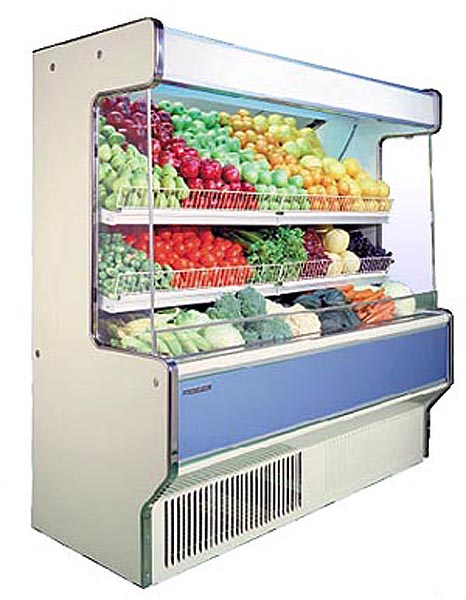 Open-Vertical-Merchandisers: Coldmatic SVM8P 99" Standard Self-Contained Produce Merchandiser