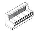 Multi-Deck-Vertical-Merchandisers: Coldmatic G1DM12 144" Single Deck Remote Low Profile Meat Case