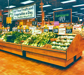 Mobile Refrigerated Produce Display Table Case